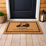 golf cart garage custom last name fathers day retirement personalized doormat lifestyle 02