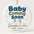 Baby Coming Soon Gigi Personalized Grandparent Christmas Ornament hero 2