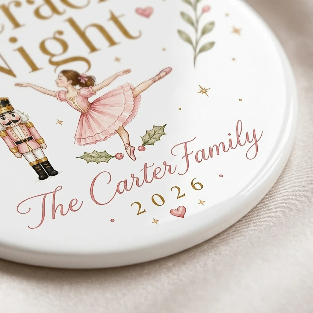 Clara Ballet Personalized Nutcracker Christmas Ornament detail