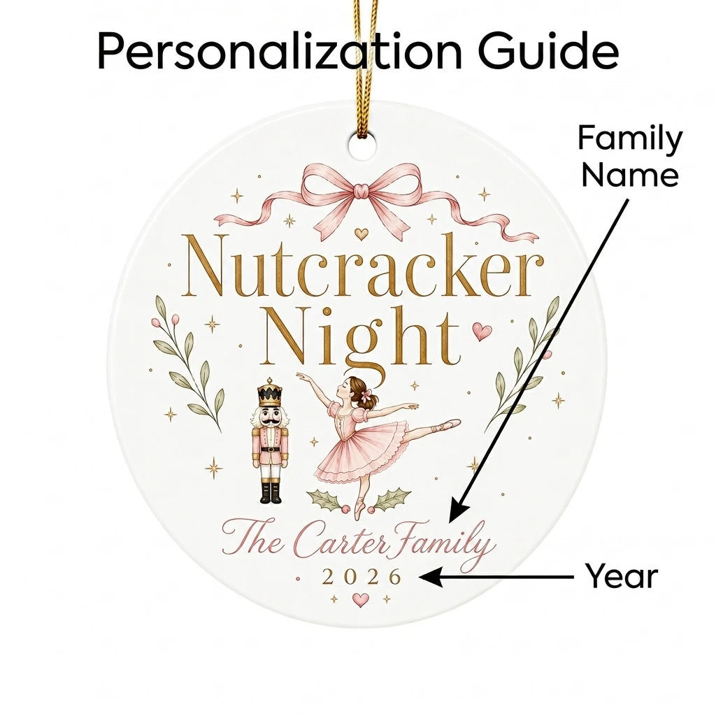 Clara Ballet Personalized Nutcracker Christmas Ornament guide