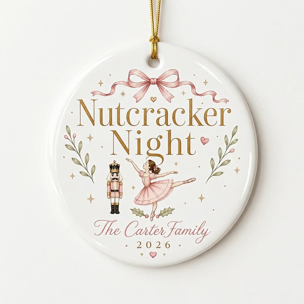 Clara Ballet Personalized Nutcracker Christmas Ornament hero