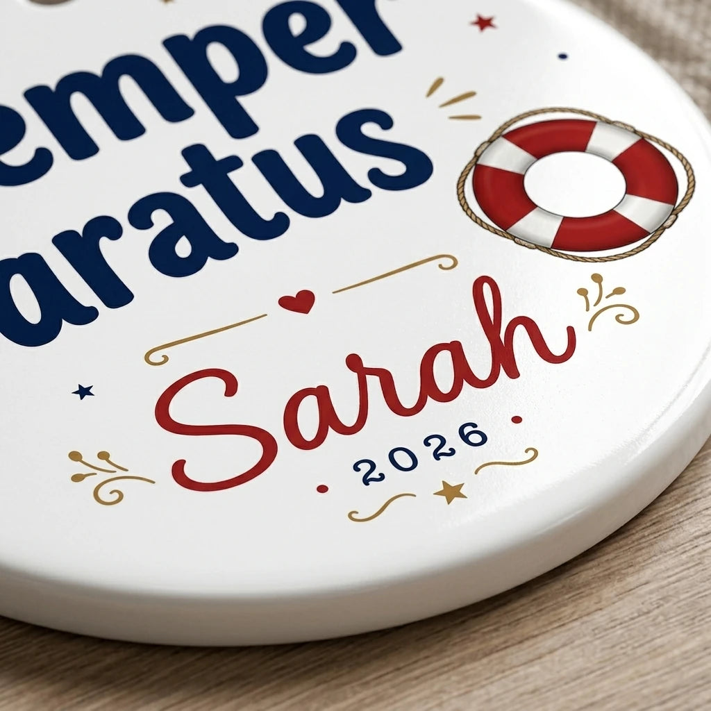 Coast Guard Personalized Military Christmas Ornament detail