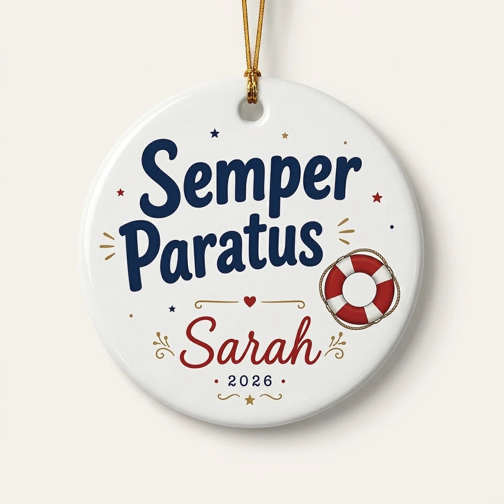 Coast Guard Personalized Military Christmas Ornament hero