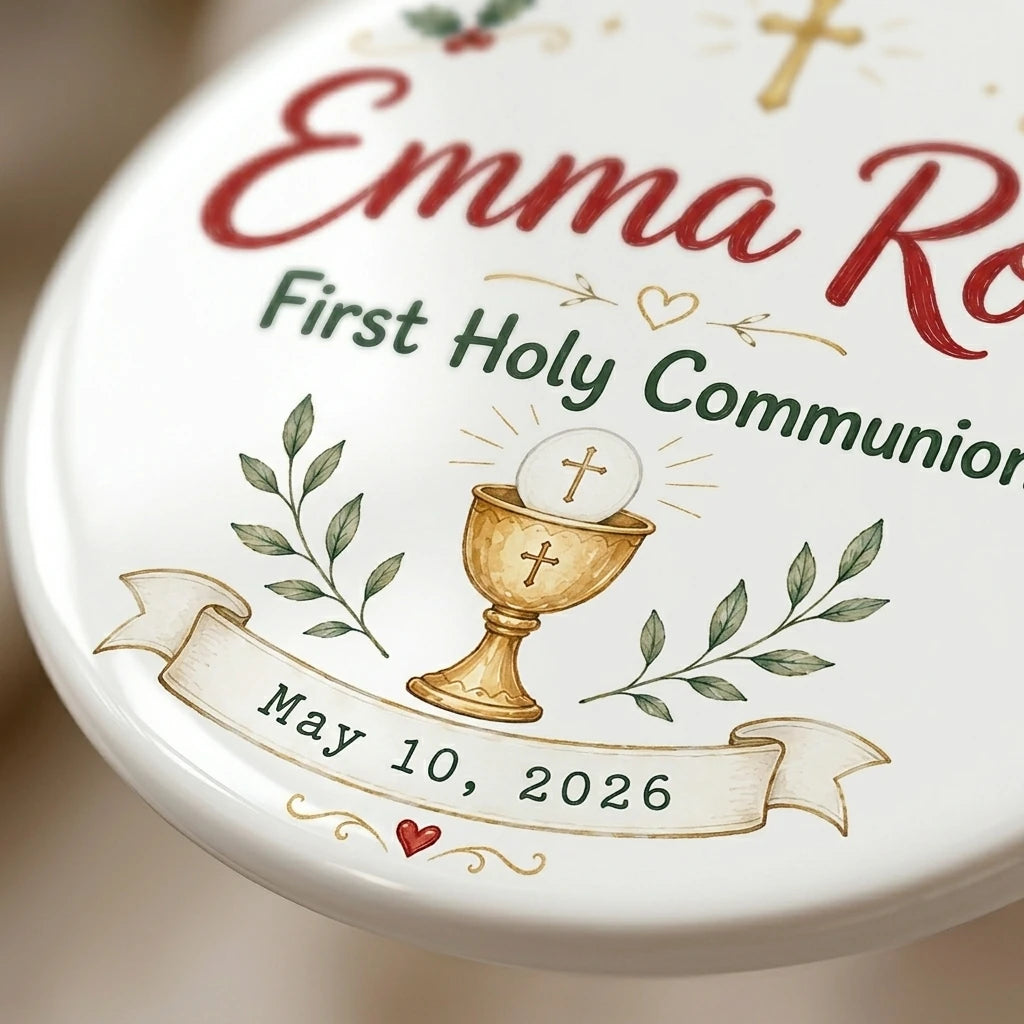 Communion Classic Personalized First Communion Communion Ornament detail