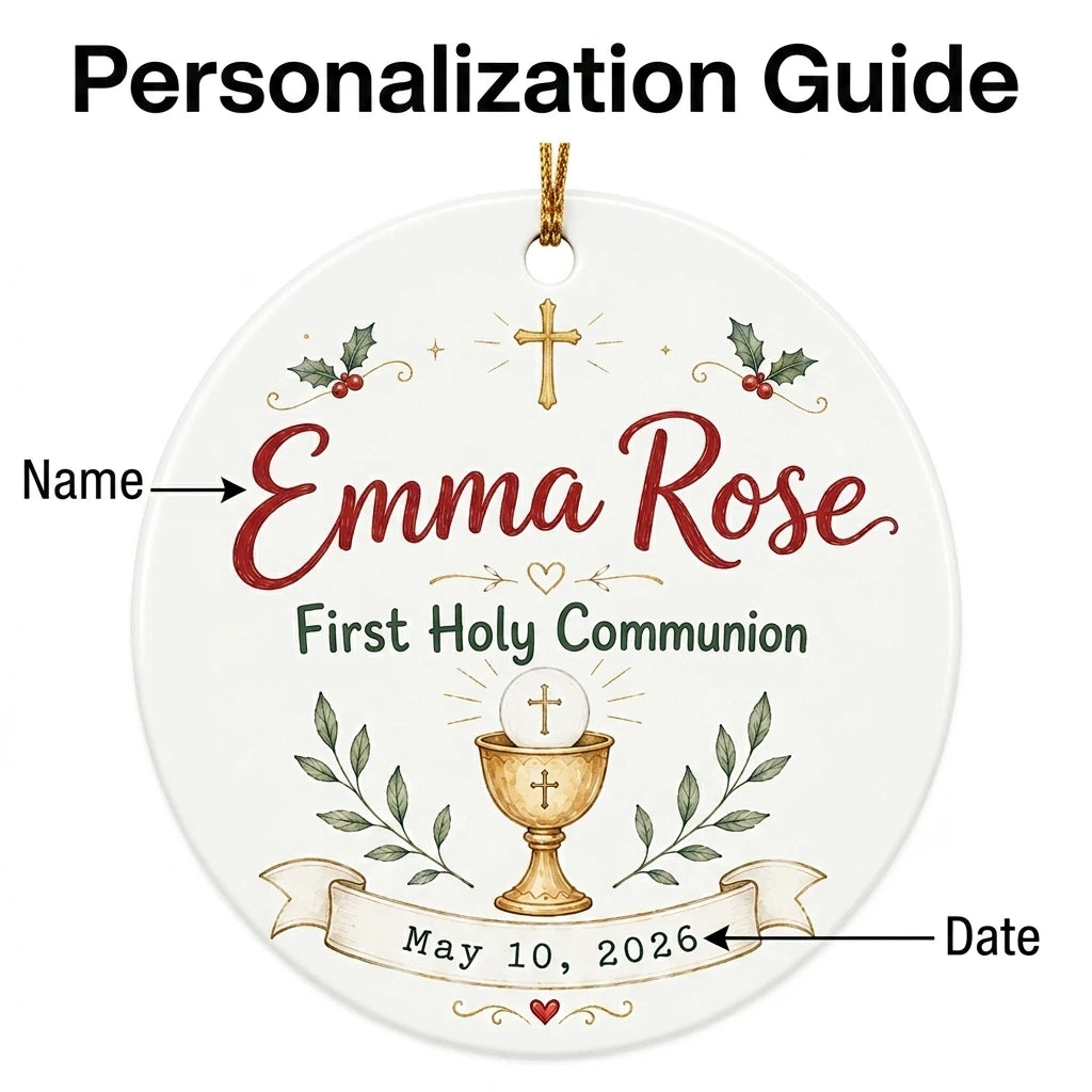 Communion Classic Personalized First Communion Communion Ornament guide