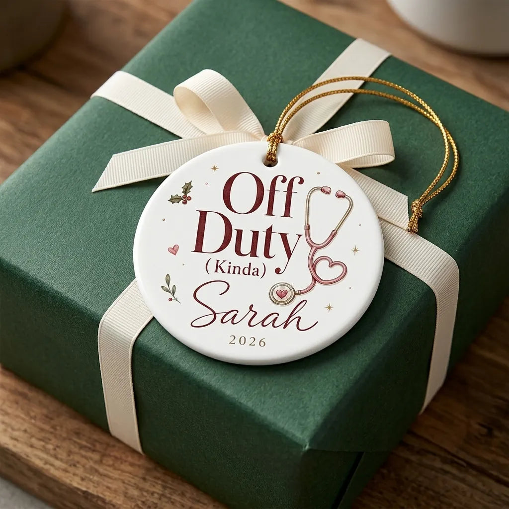 Coquette Nurse Personalized Nurse Christmas Ornament gift