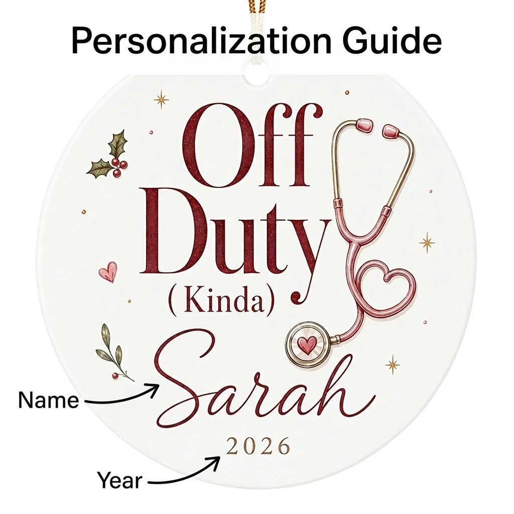 Coquette Nurse Personalized Nurse Christmas Ornament guide