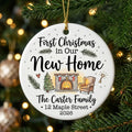 Cozy Interior Personalized New Home Christmas Ornament tree
