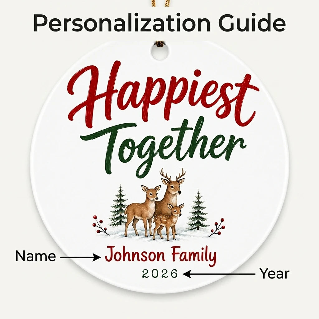 Deer Family Personalized Pet Christmas Ornament guide