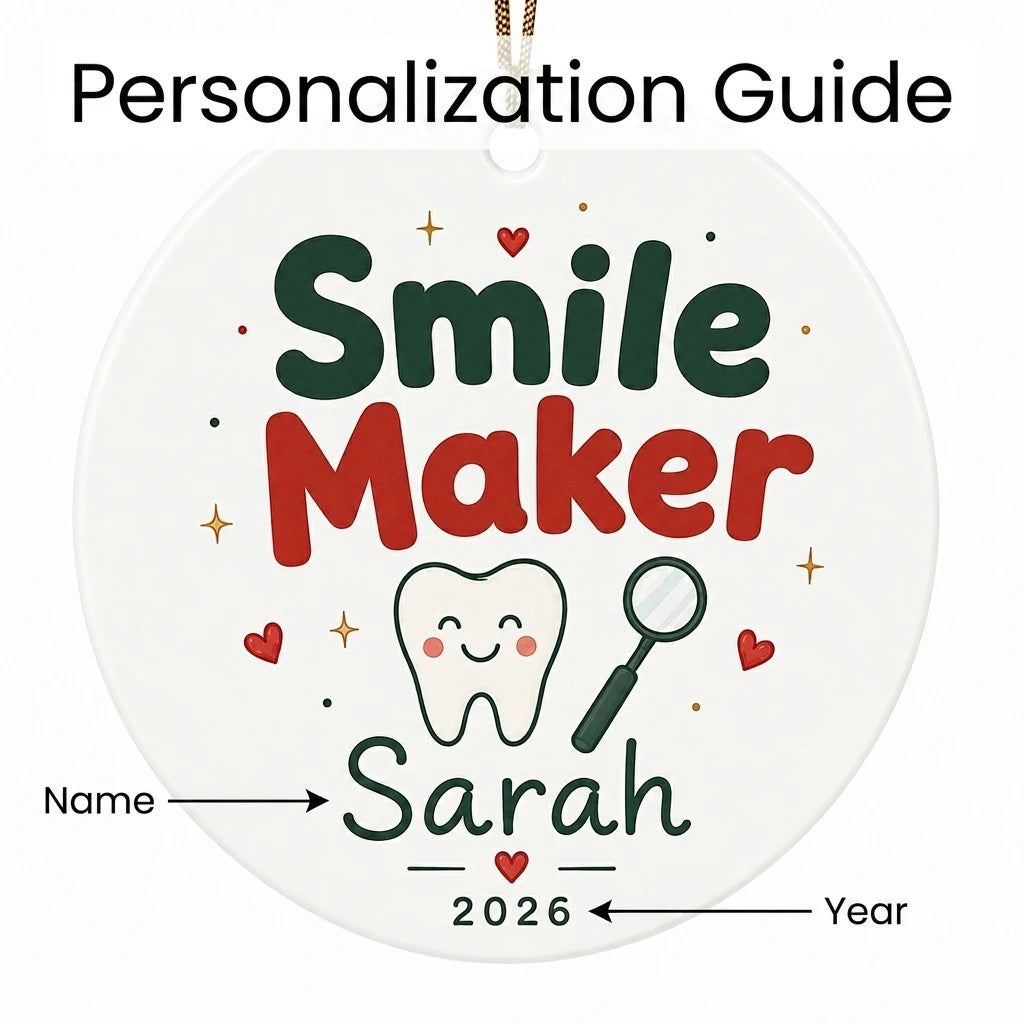 Dental Hygienist Personalized Nurse Christmas Ornament guide