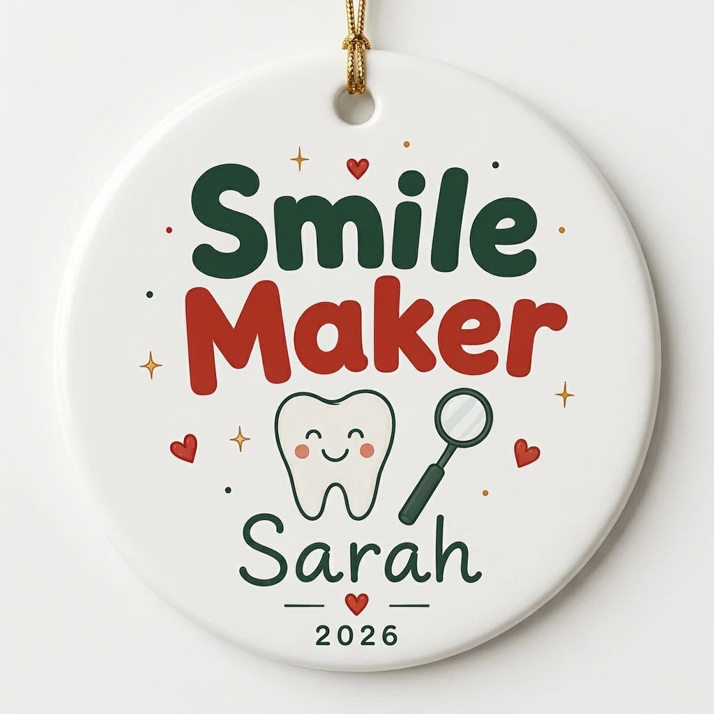 Dental Hygienist Personalized Nurse Christmas Ornament hero