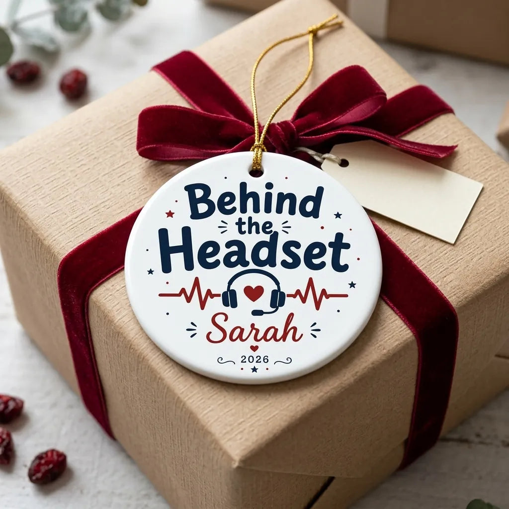 Dispatcher 911 Personalized Military Christmas Ornament gift
