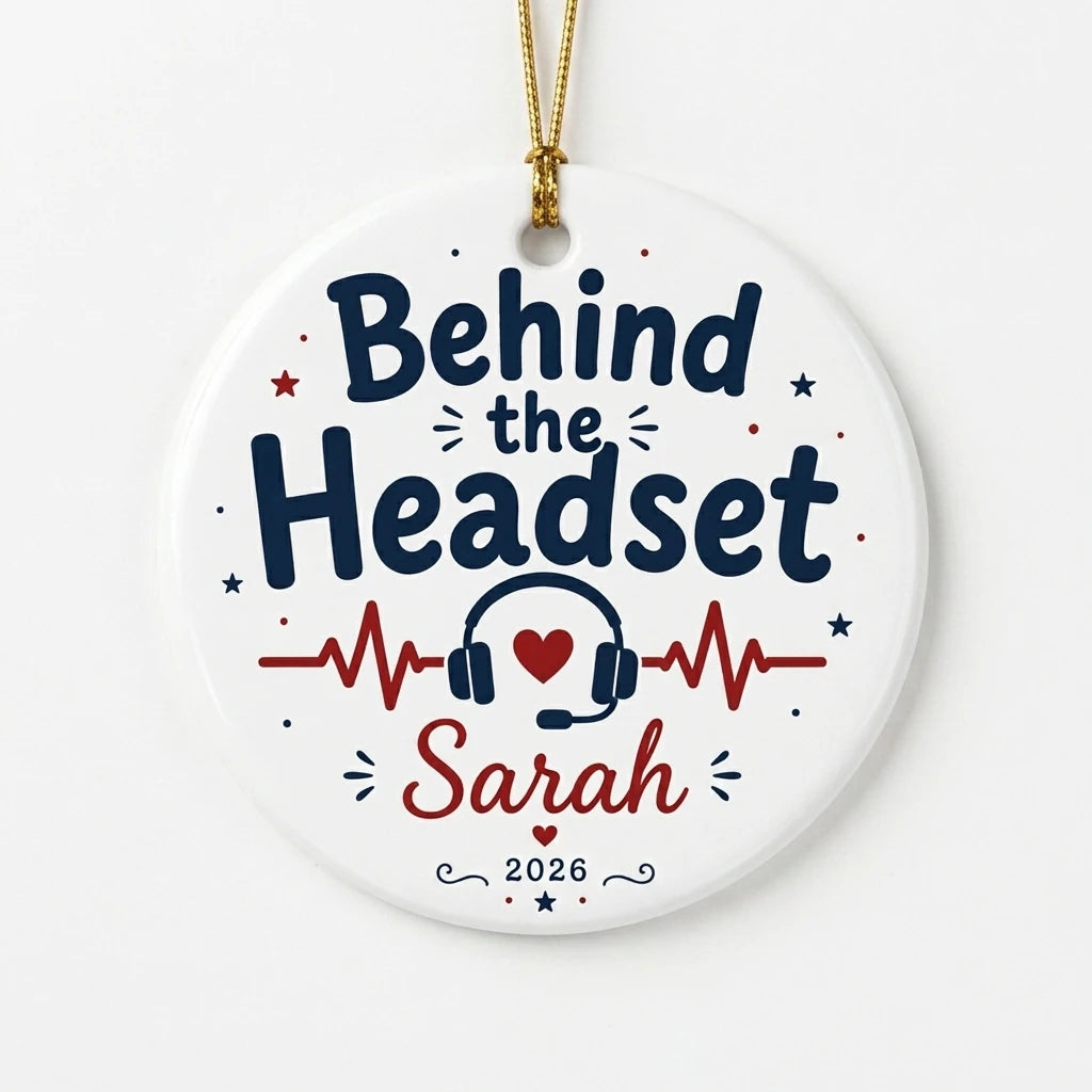 Dispatcher 911 Personalized Military Christmas Ornament hero