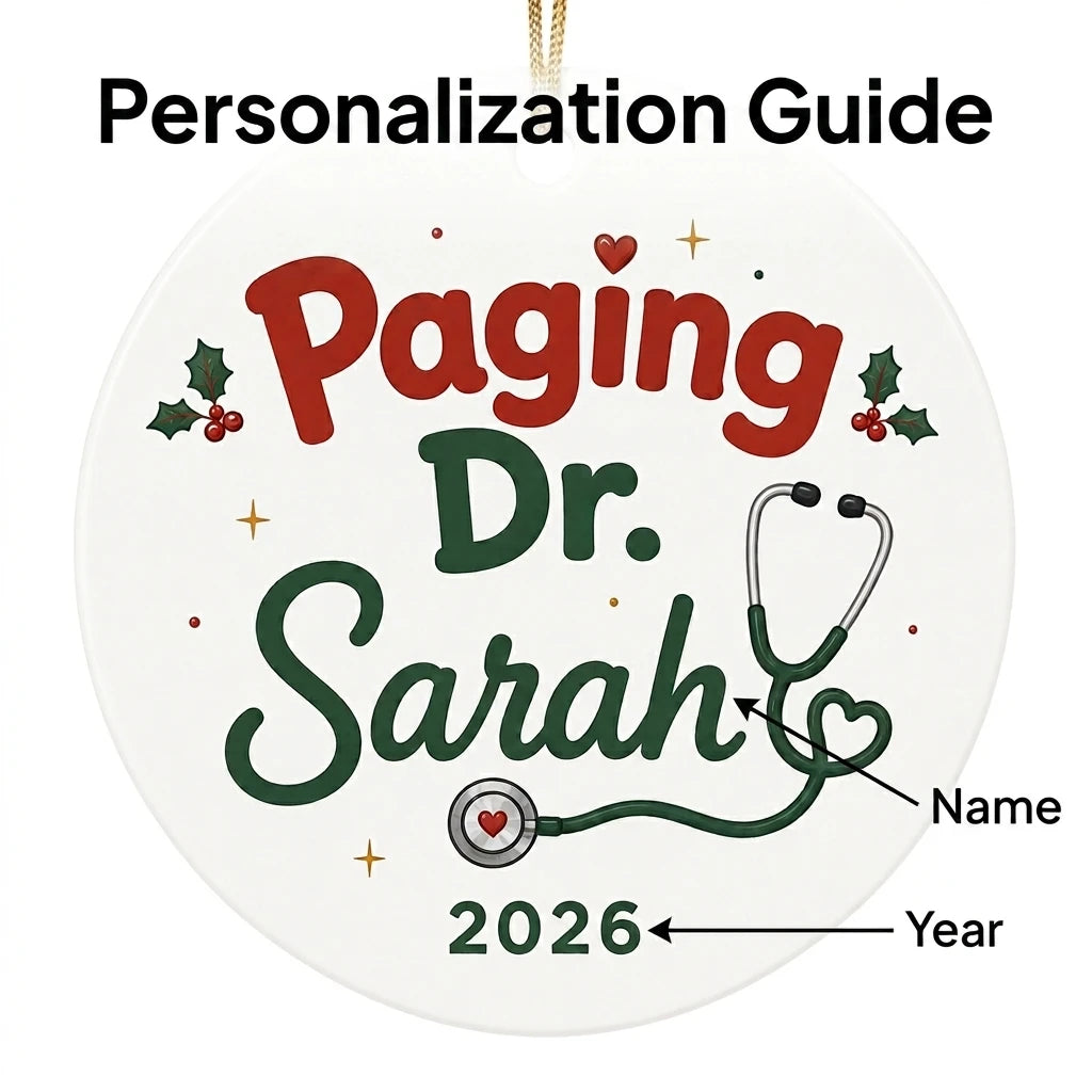 Doctor Classic Personalized Nurse Christmas Ornament guide