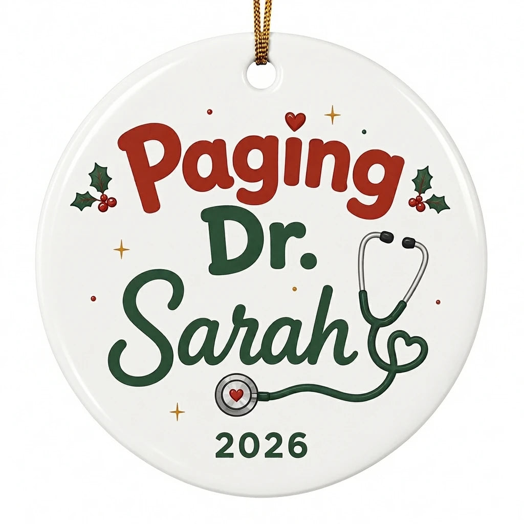 Doctor Classic Personalized Nurse Christmas Ornament hero