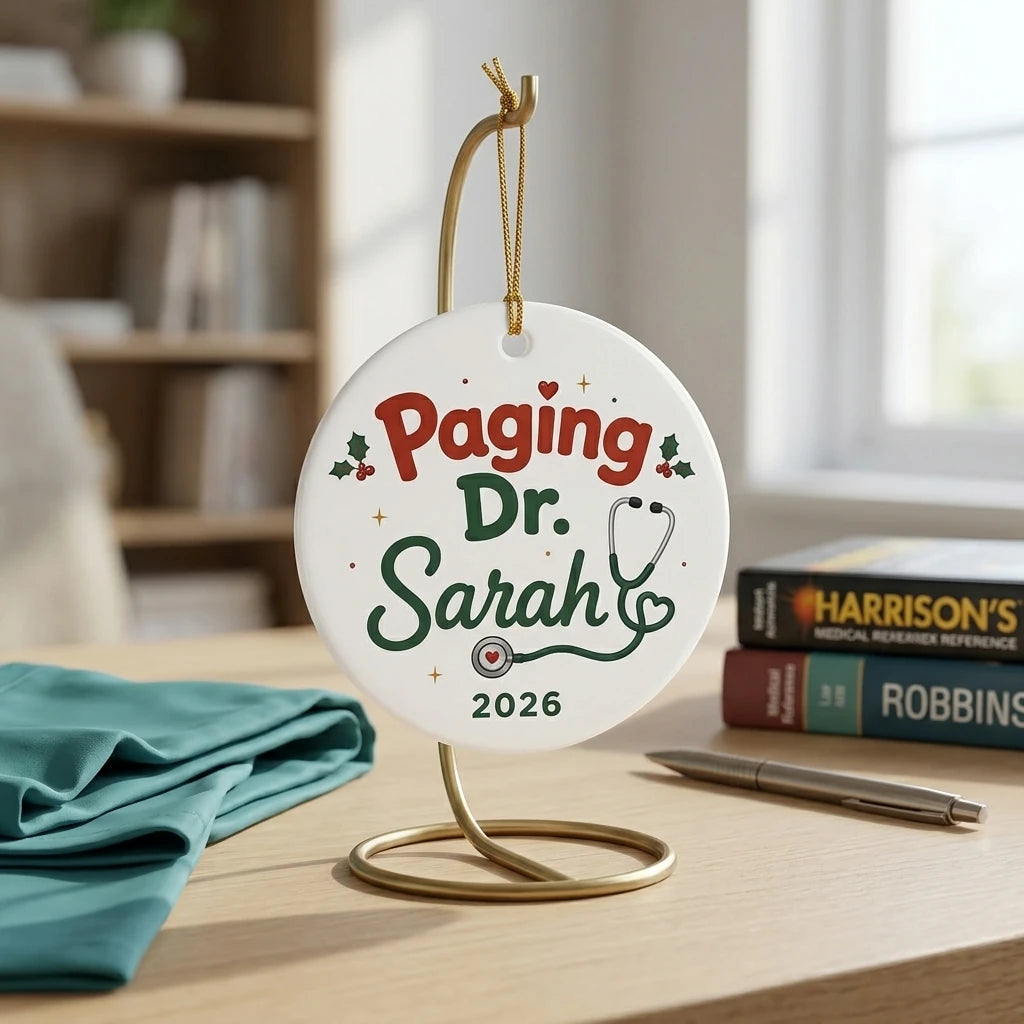 Doctor Classic Personalized Nurse Christmas Ornament lifestyle