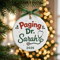 Doctor Classic Personalized Nurse Christmas Ornament tree