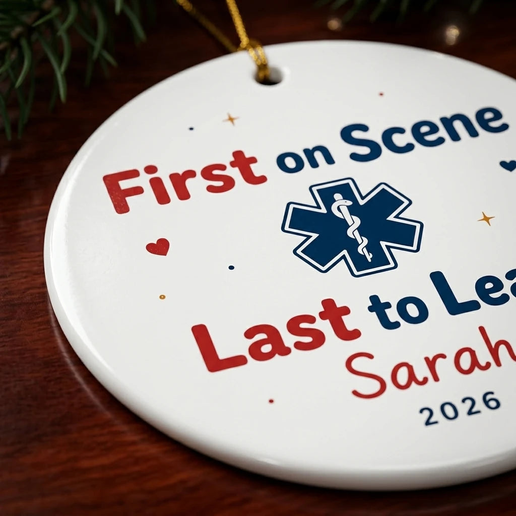 EMT Paramedic Personalized Nurse Christmas Ornament 2026 detail