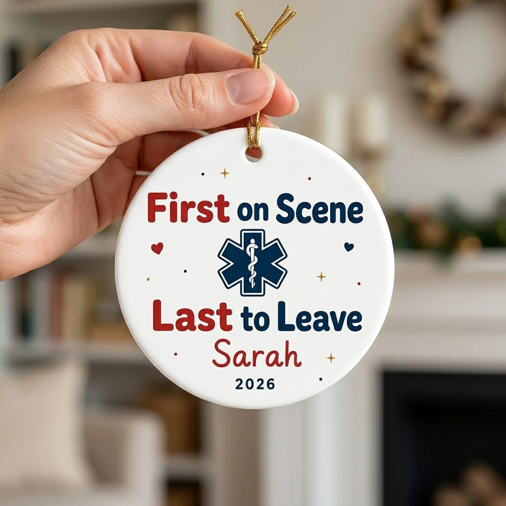 EMT Paramedic Personalized Nurse Christmas Ornament 2026 hand
