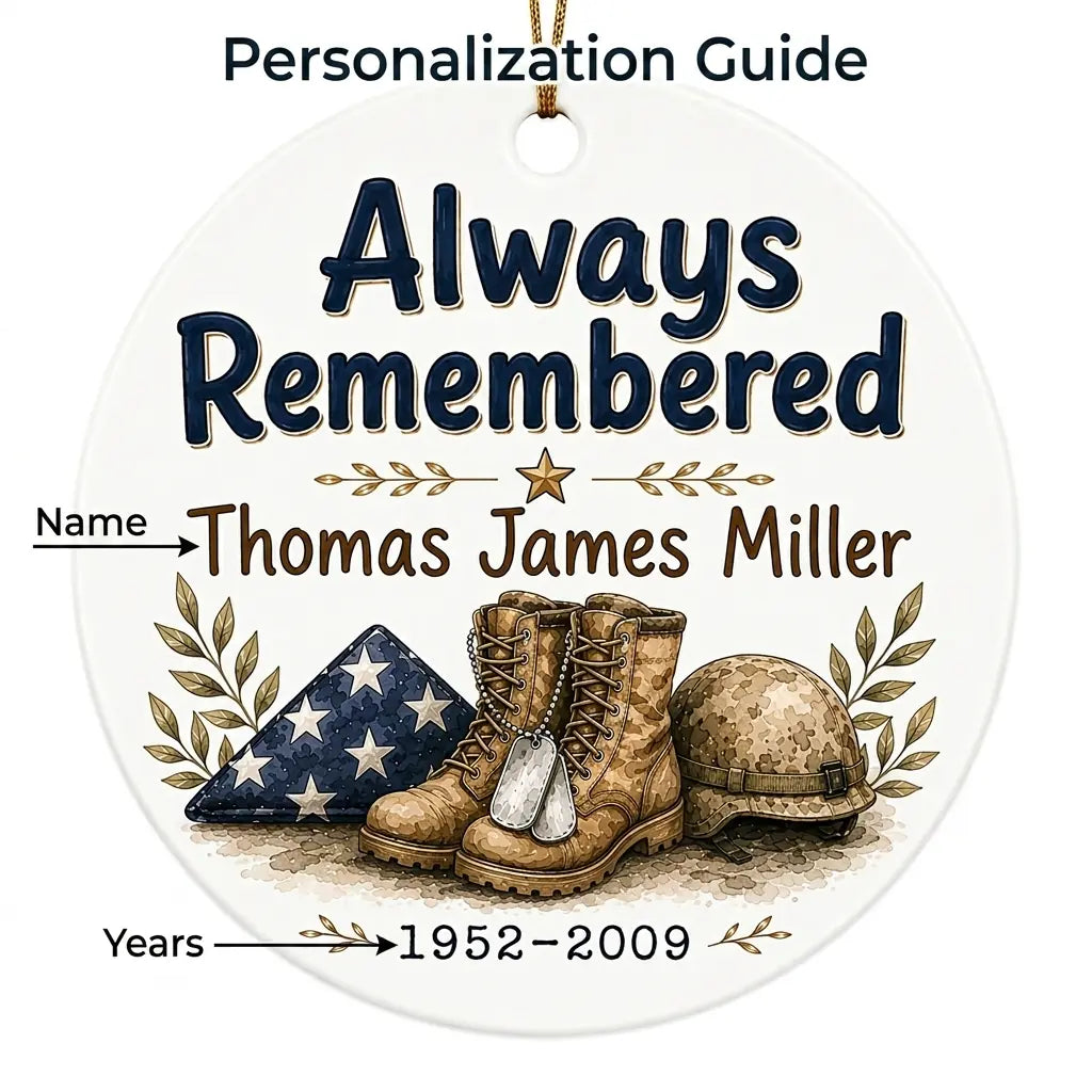 Empty Boots Personalized Memorial Christmas Ornament 2026 guide