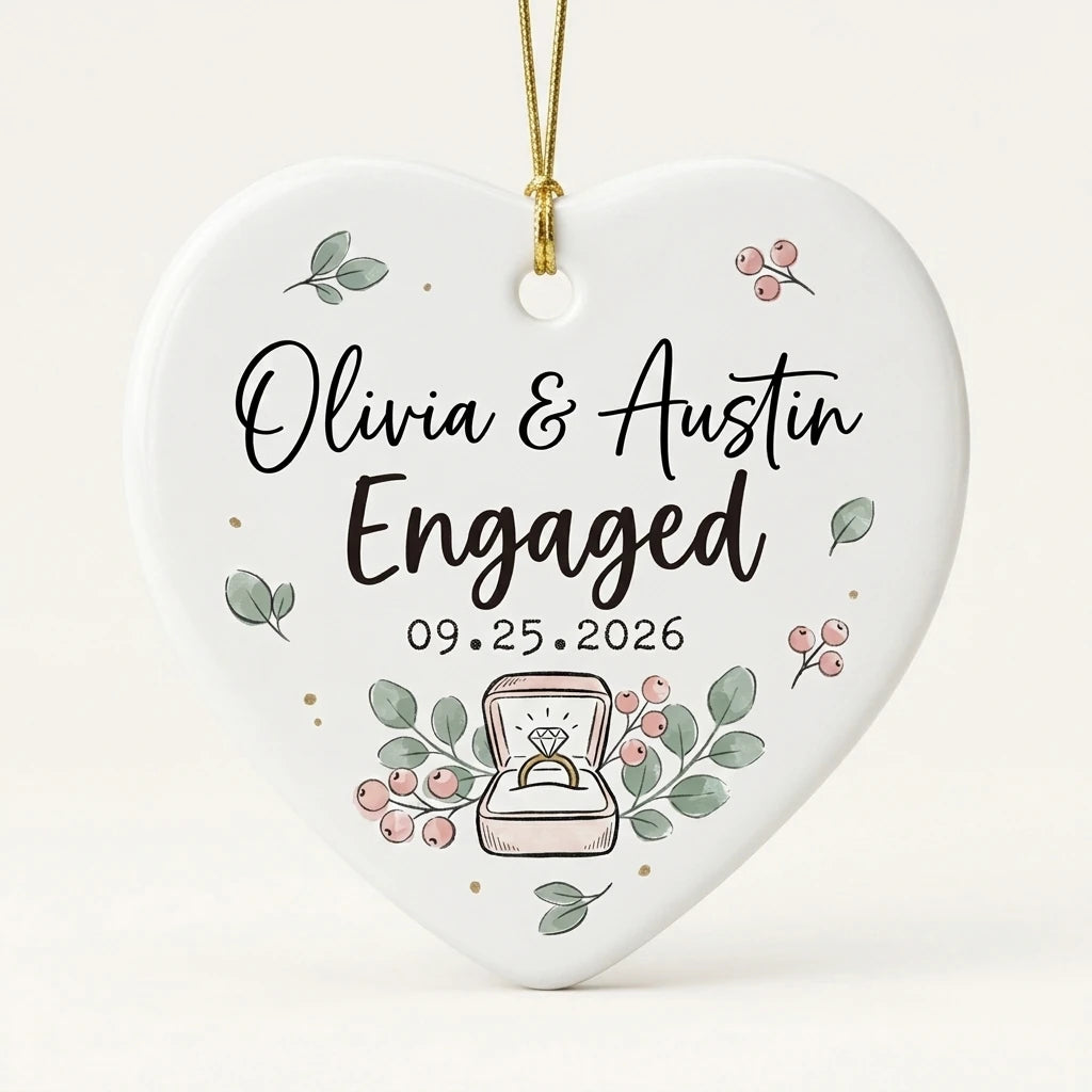 Engaged Ring Box Personalized Engaged Christmas Ornament 2026 hero