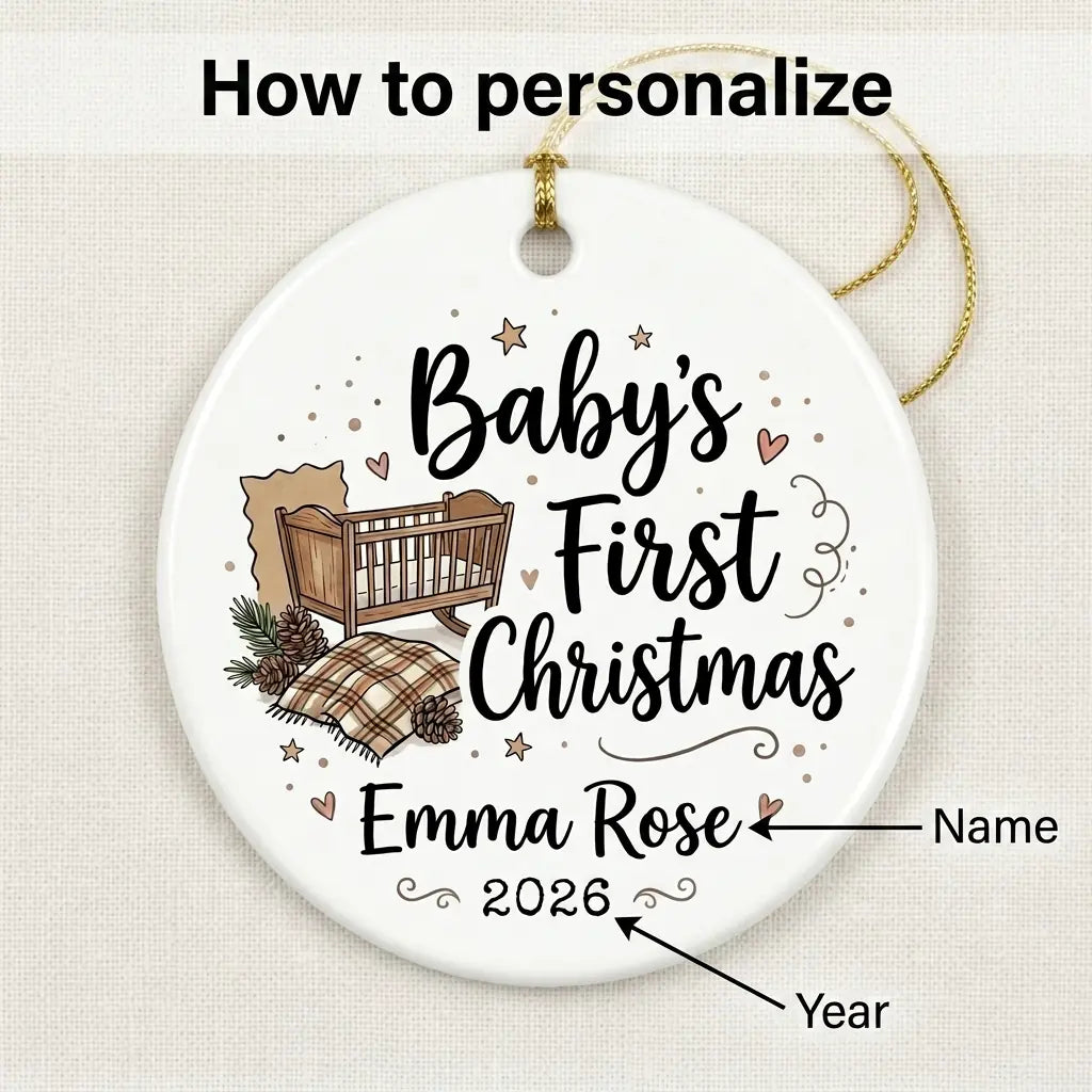 Farmhouse Baby Personalized Baby First Christmas Ornament 2026 guide