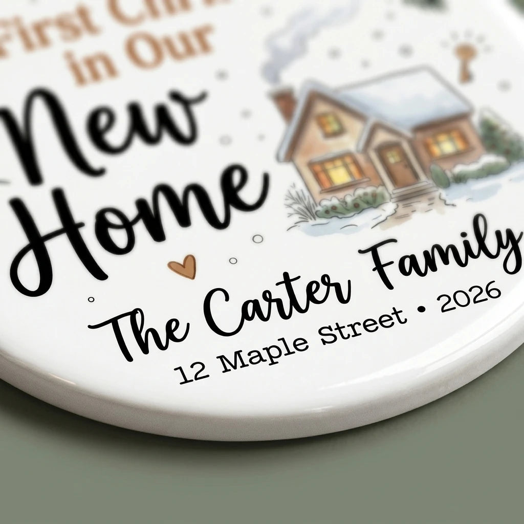 Farmhouse Home Personalized New Home Christmas Ornament 2026 detail 2