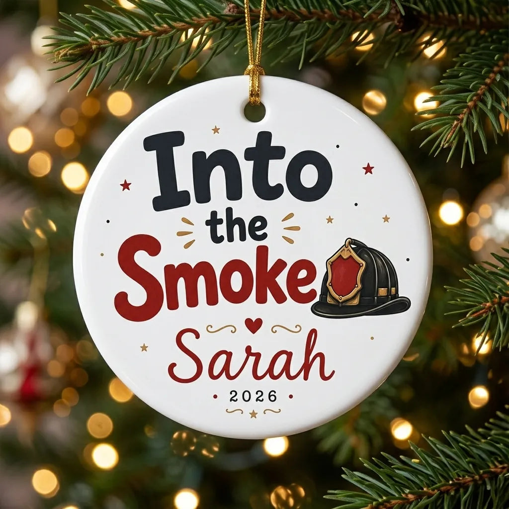Firefighter Personalized Military Christmas Ornament 2026 tree