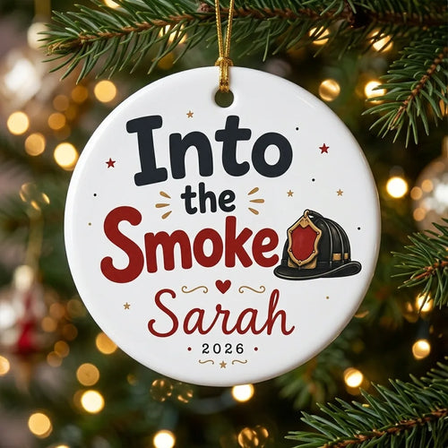 Firefighter Personalized Military Christmas Ornament 2026 tree