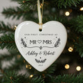 Personalized Christmas Ornament 2026 - First Christmas Married Bauble