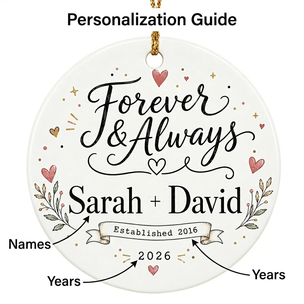 Forever & Always Personalized Couple Christmas Ornament 2026 guide