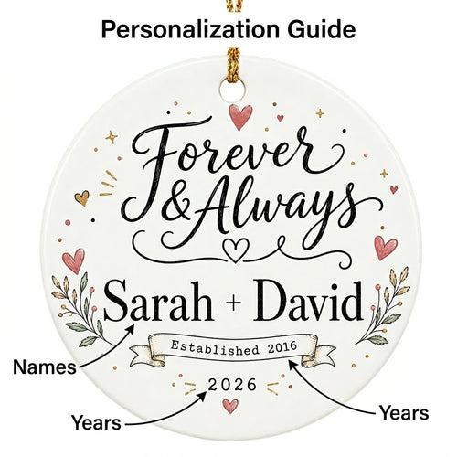 Forever & Always Personalized Couple Christmas Ornament 2026 guide