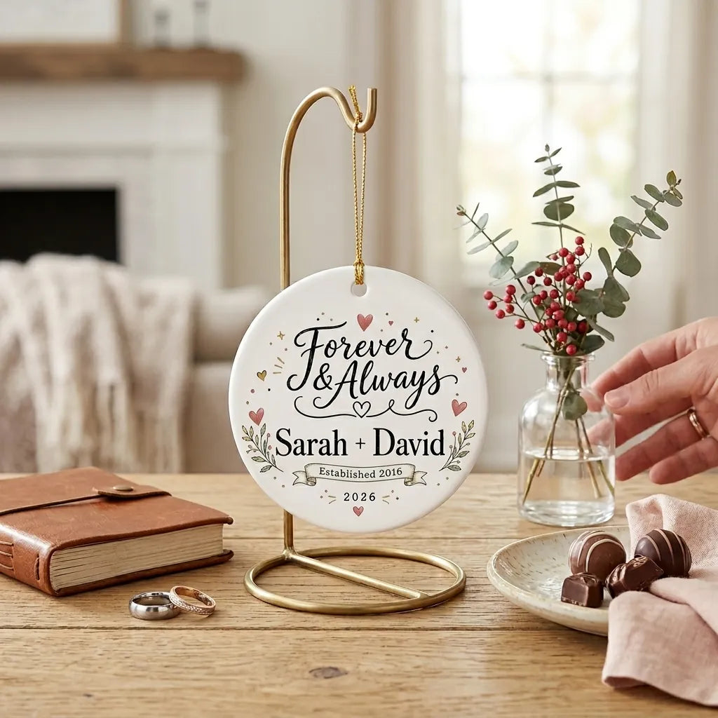 Forever & Always Personalized Couple Christmas Ornament 2026 lifestyle