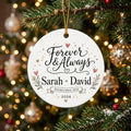 Forever & Always Personalized Couple Christmas Ornament 2026 tree