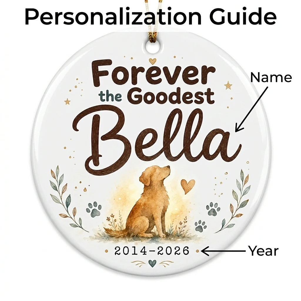 Forever Good Boy Watercolor Personalized Pet Memorial Christmas Ornament 2026 guide