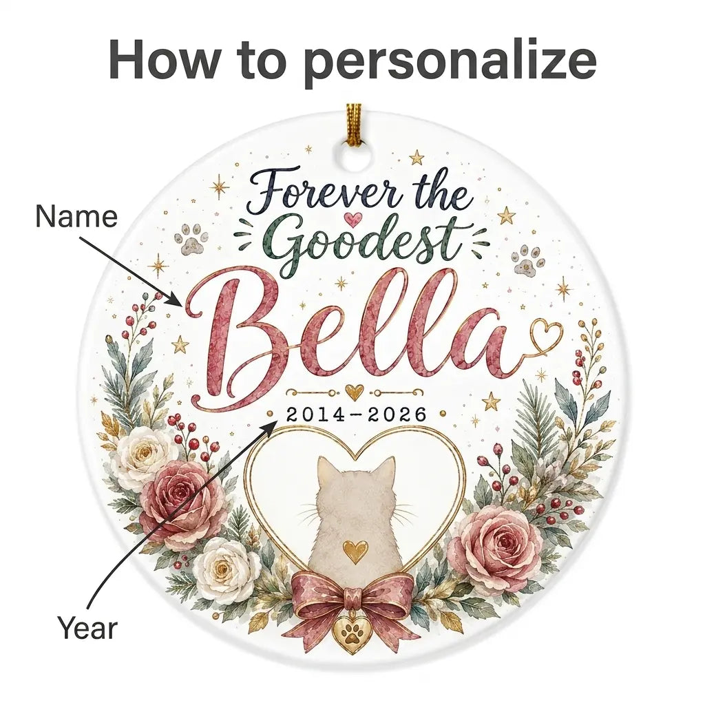 Forever Heart Cat Personalized Pet Memorial Christmas Ornament 2026 guide
