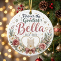 Forever Heart Cat Personalized Pet Memorial Christmas Ornament 2026 tree