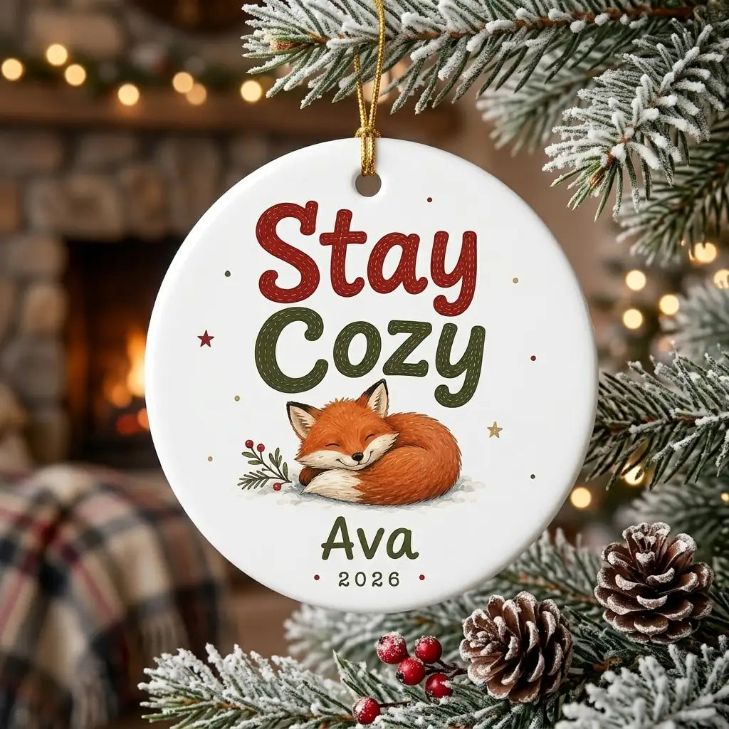 Fox & Pine Personalized Pet Christmas Ornament 2026 lifestyle