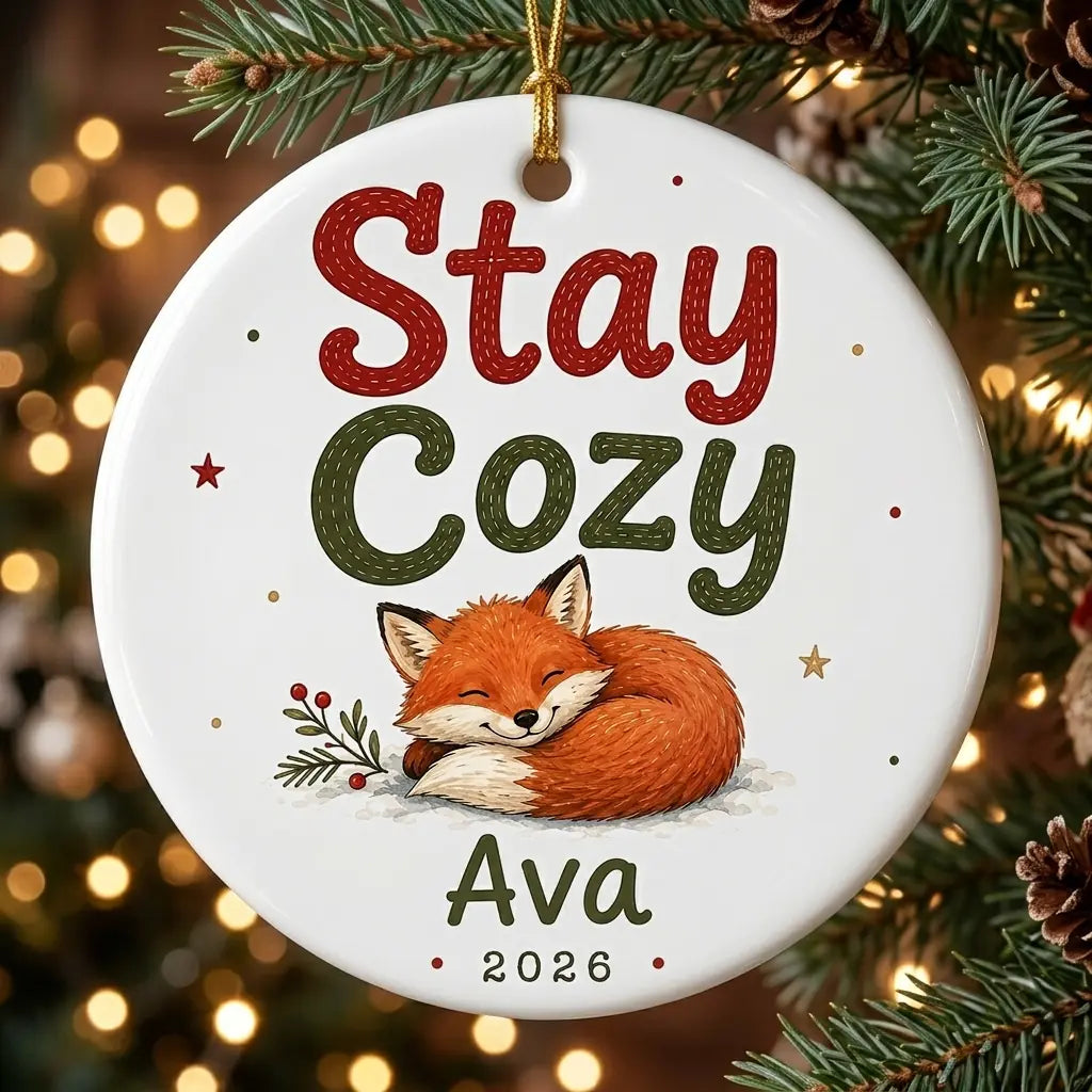 Fox & Pine Personalized Pet Christmas Ornament 2026 tree