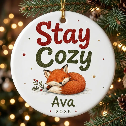 Fox & Pine Personalized Pet Christmas Ornament 2026 tree