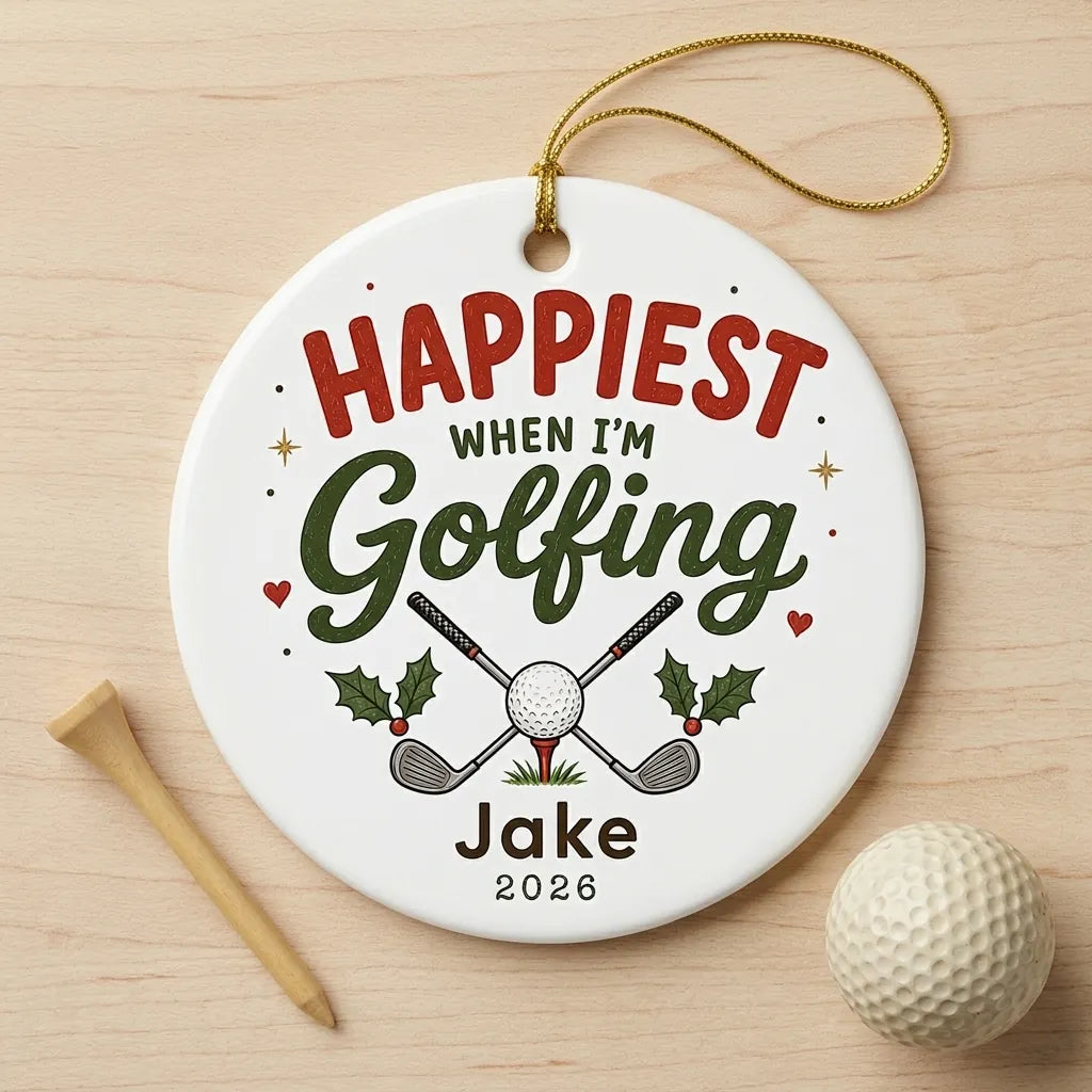 Golf Wreath Personalized Outdoor Sports Christmas Ornament 2026 detail 2