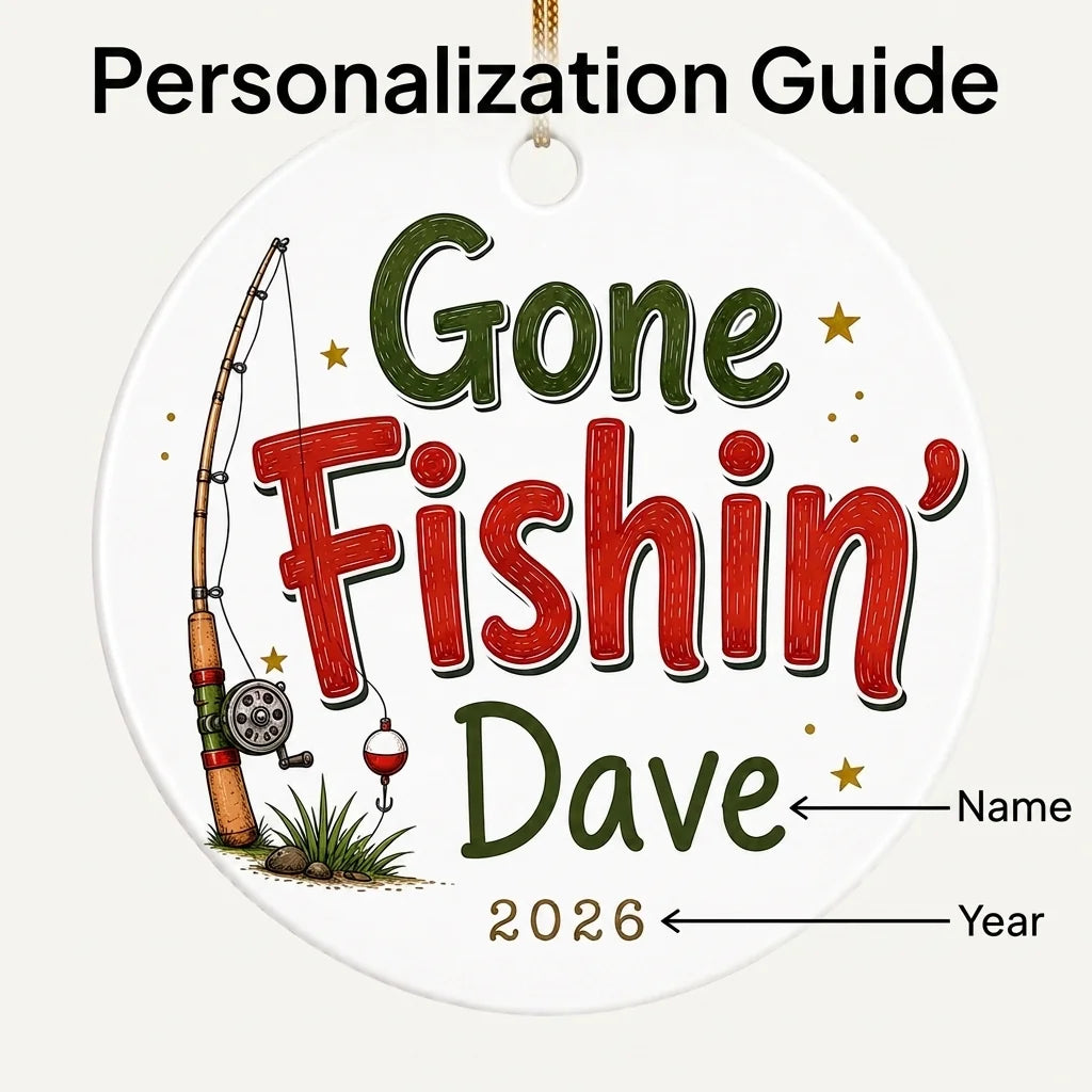 Gone Fishin' Personalized Fishing Retirement Christmas Ornament 2026 guide