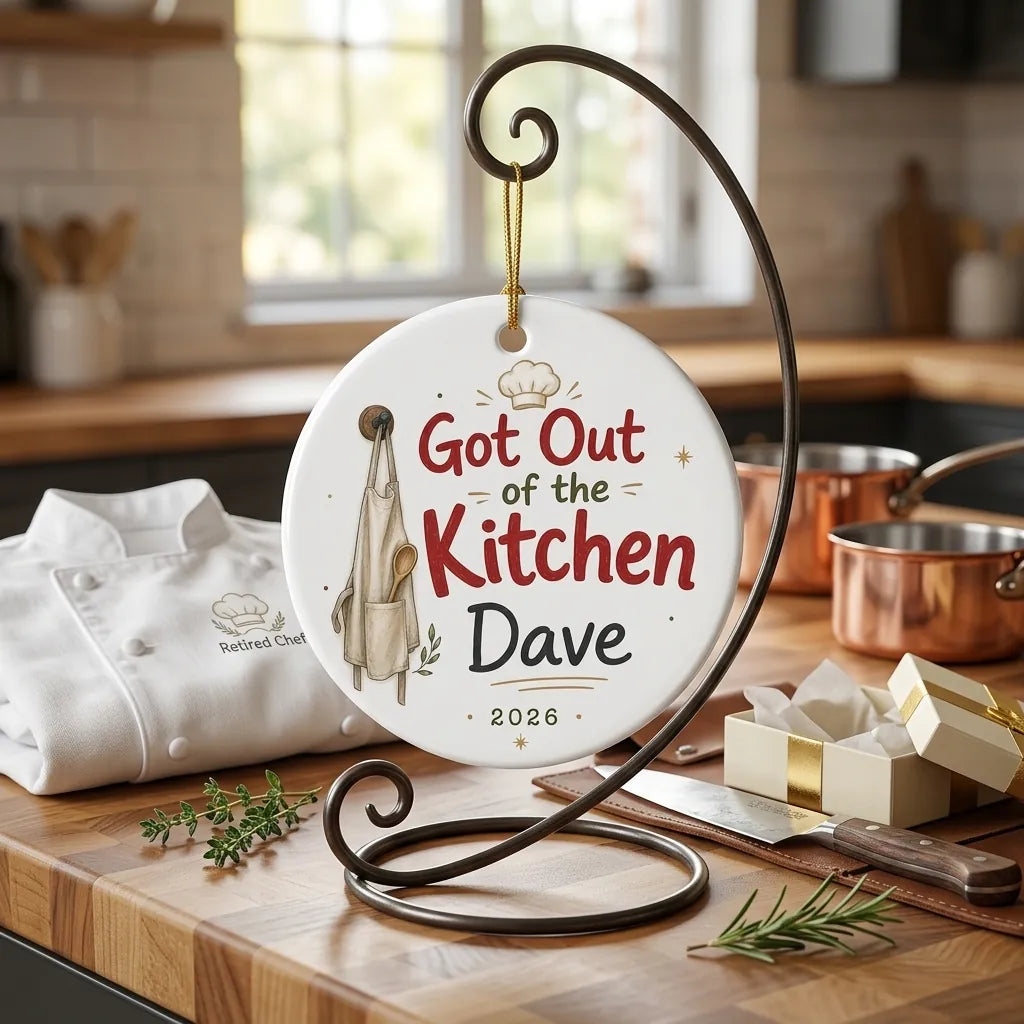 Got out of the Kitchen Personalized Cooking Retirement Christmas Ornament 2026 lifestyle