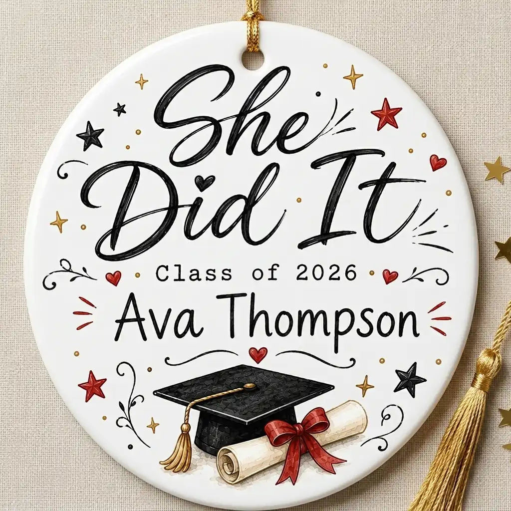 Gothmas Grad Personalized Graduation 2026 Halloween Ornament 2026 detail 2