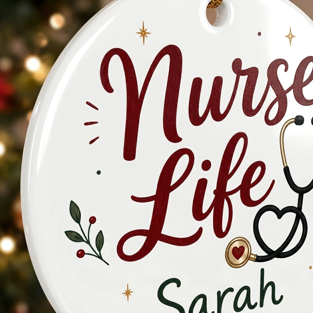 Gothmas Healthcare Personalized Nurse Halloween Ornament 2026 detail