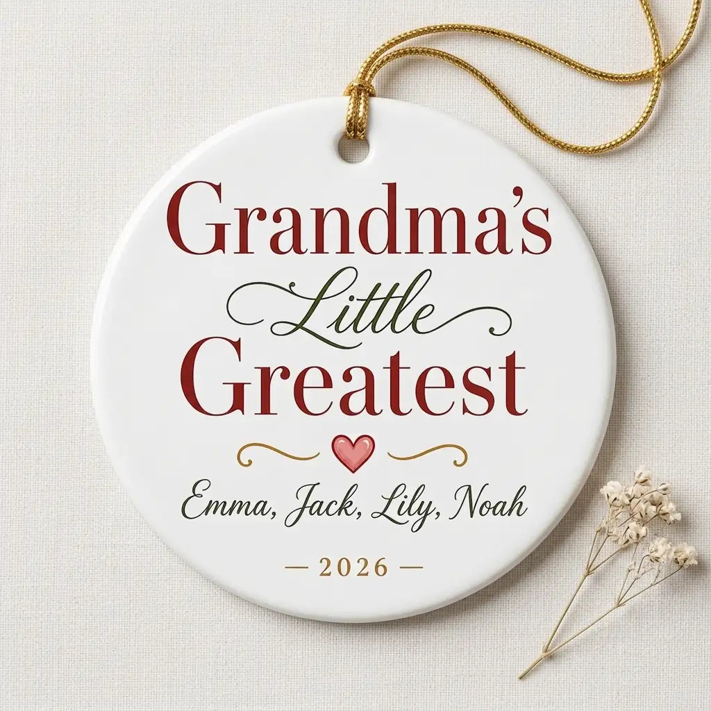 Grandma's Little Blessings Personalized Grandma Christmas Ornament 2026 detail 2