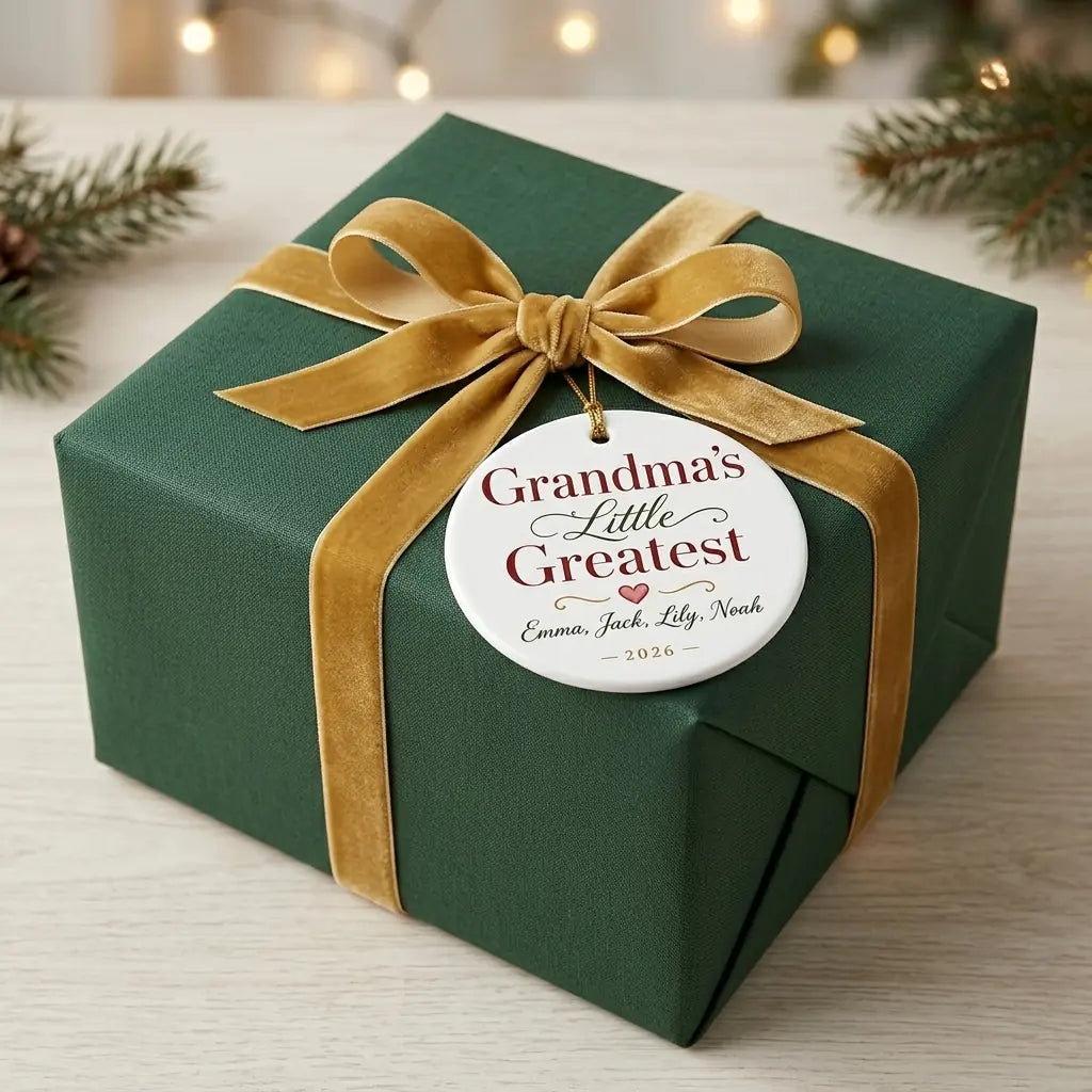 Grandma's Little Blessings Personalized Grandma Christmas Ornament 2026 gift