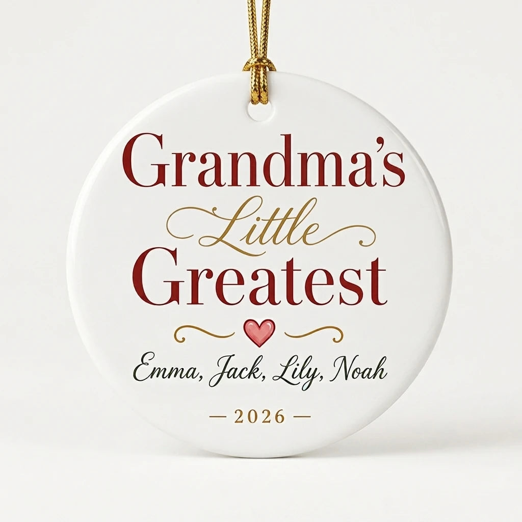 Grandma's Little Blessings Personalized Grandma Christmas Ornament 2026 hero