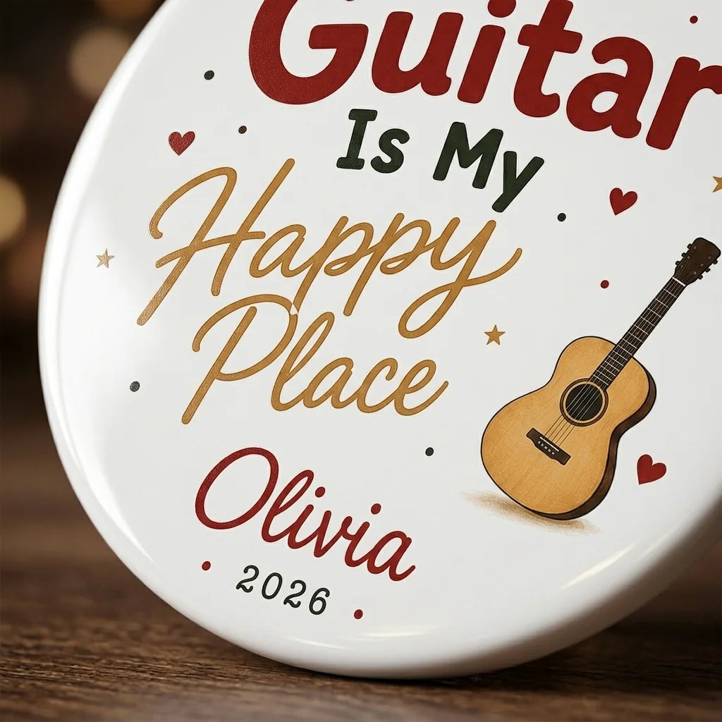 Guitar Christmas Personalized Music Christmas Ornament 2026 detail