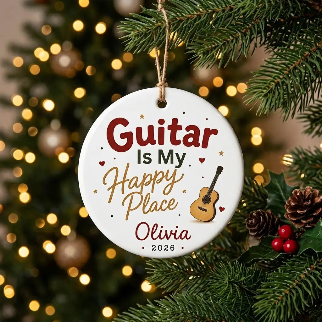 Guitar Christmas Personalized Music Christmas Ornament 2026 tree